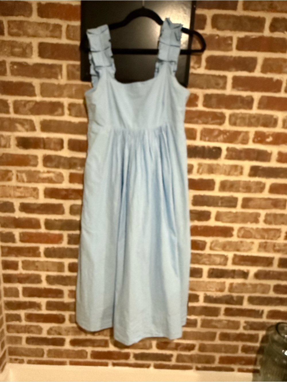 Lake Women’s Light Blue Ruffle Strap Dress - Classic Sundress